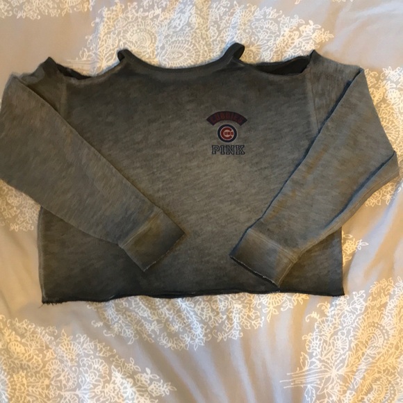 PINK Victoria's Secret Tops - Victoria’s Secret PINK Chicago Cubs Pullover